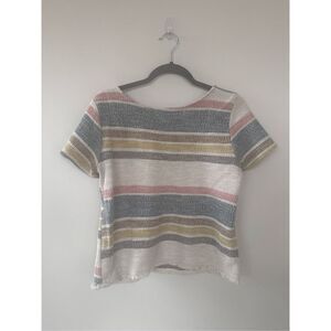 Green Envelope by Anthropologie Women's Striped Knit Top M